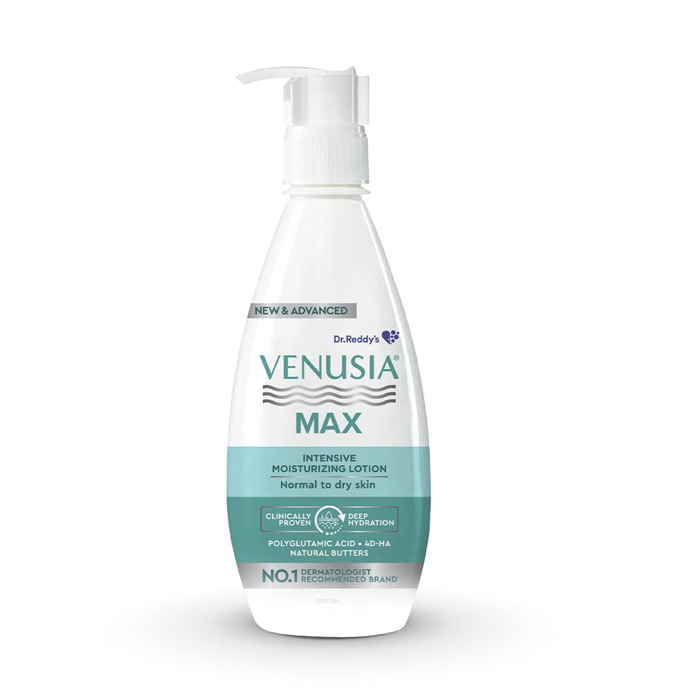 Venusia Max Intensive Moisturizing Lotion for Normal to Dry skin | Advanced formula with 4D Hyaluronic Acid , Cocoa Butter, Shea Butter, Aloe Butter, Mango Butter I Multi Layer & Deepest Hydration I Dermatologist Recommended