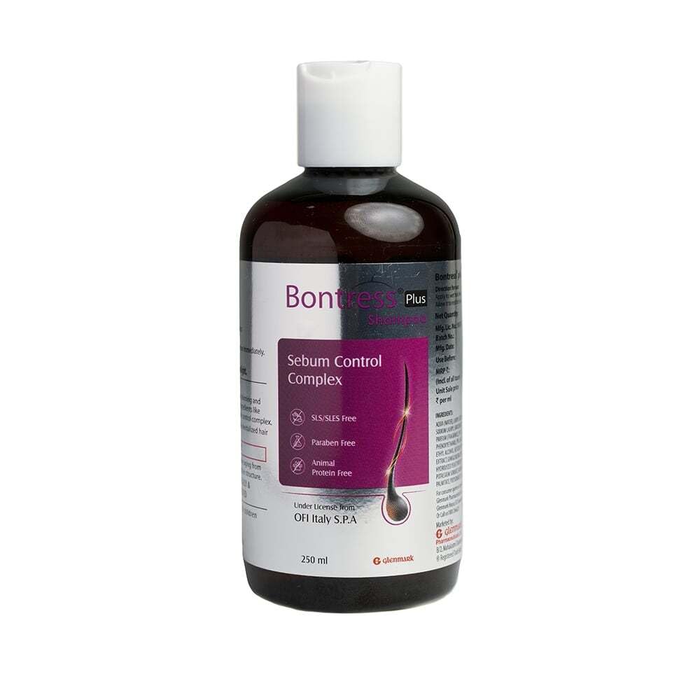 Bontress Plus Hair Revitalising Shampoo 250 ml | Enriched With Caffeine, Vitamins & Ginkgo Biloba | Anti Hair Loss Shampoo | Hair Growth With Thicker Hair | Control Complex | Paraben And Sls Free