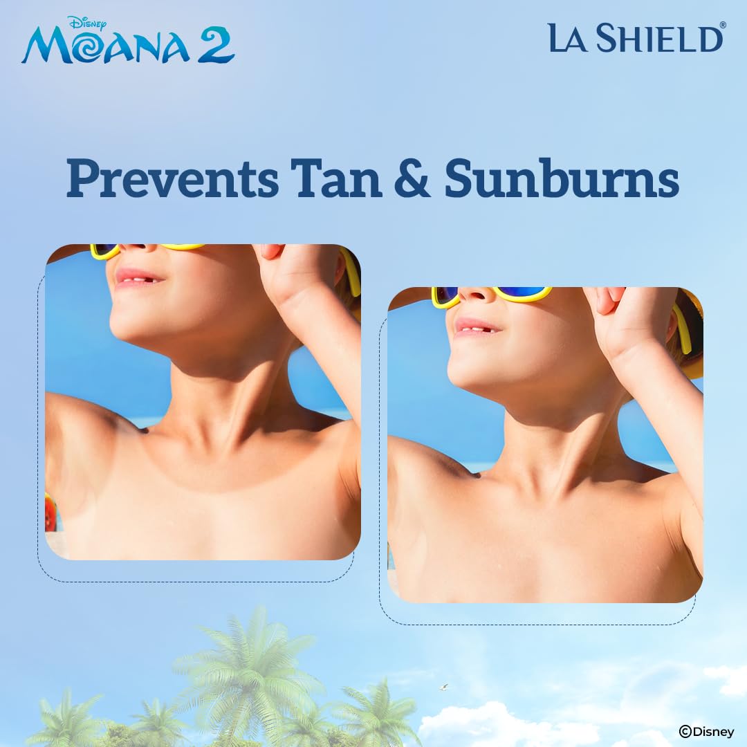 La Shield Kids Sunscreen Gel SPF 50 PA+++|100% Mineral Sunscreen|For kids above 2 years age|Enriched with Vitamin E & Hyaluronic Acid|Suitable for Sensitive skin|4 hour water resistant|Fragrance free