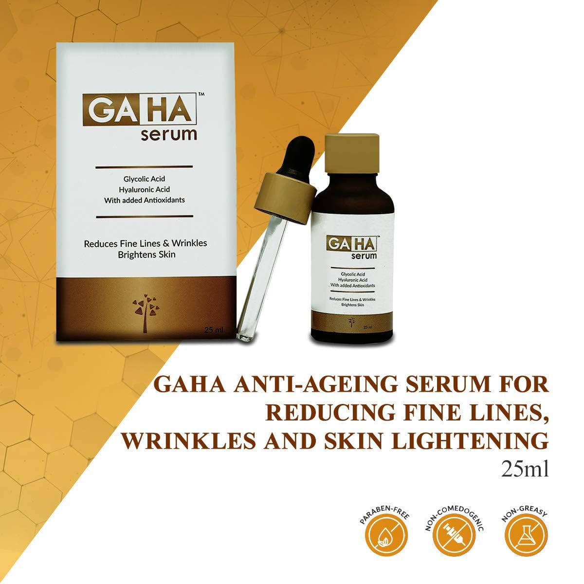 GAHA Anti-Aging Face Serum With Added Antioxidants, Reduces Fine Lines & Wrinkles And Brightening Skin | 25 ml