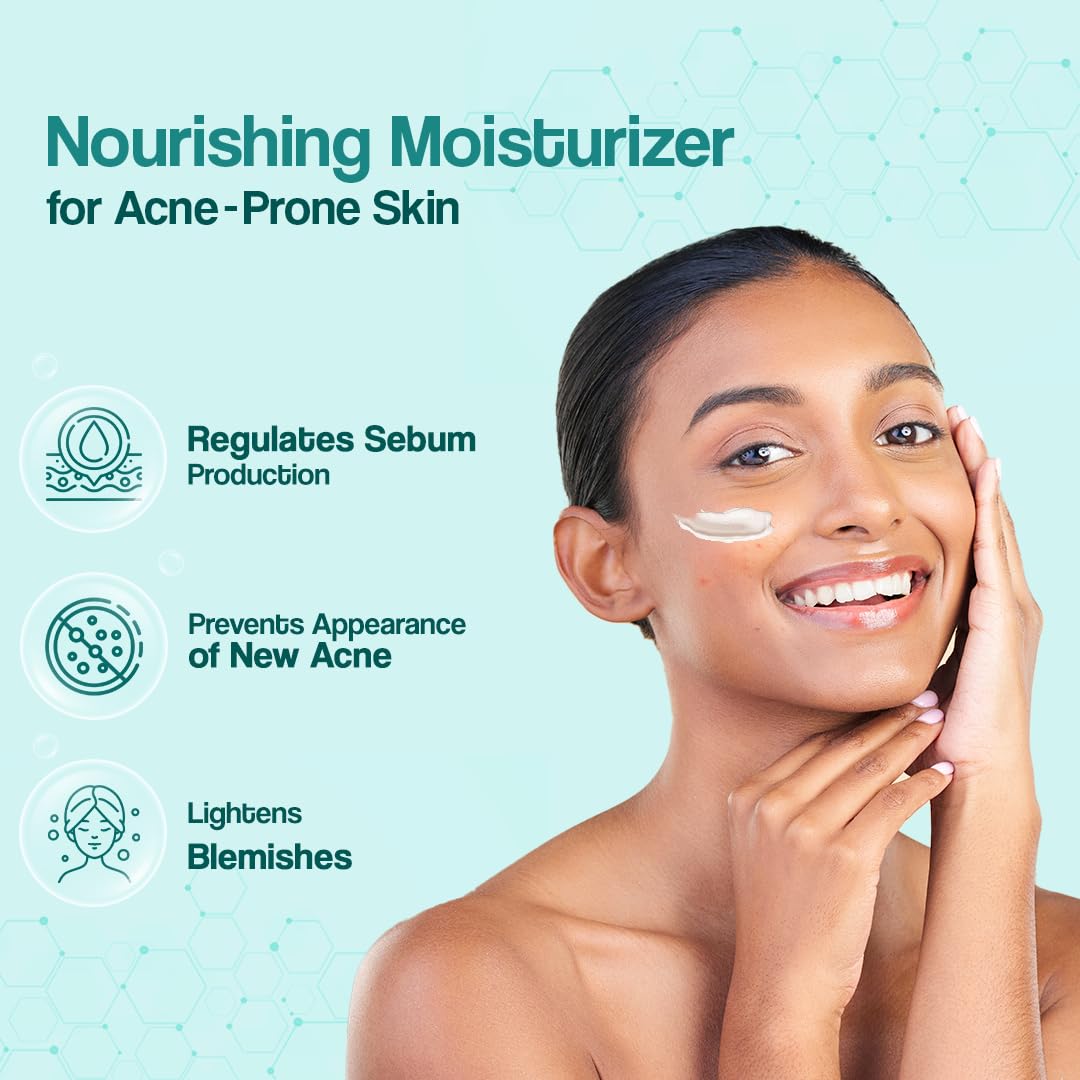 Venusia Acne Control Moisturizer | Pore Minimising & Hydrating | For Oily Skin | Lightens Scars, Reduces Visibility of Pores | Non-comedogenic | 75gm ( Pack of 2 )
