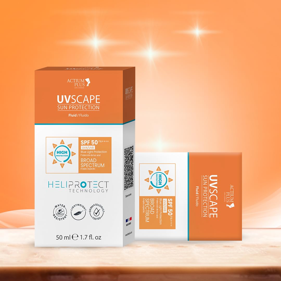 UVScape SPF 50 PA++++ Invisible Sunscreen Fluid | Ultra-Light Daily Sun Protection with Blue Light Shield, 24H Hydration & Soothing Formula | 50 ml