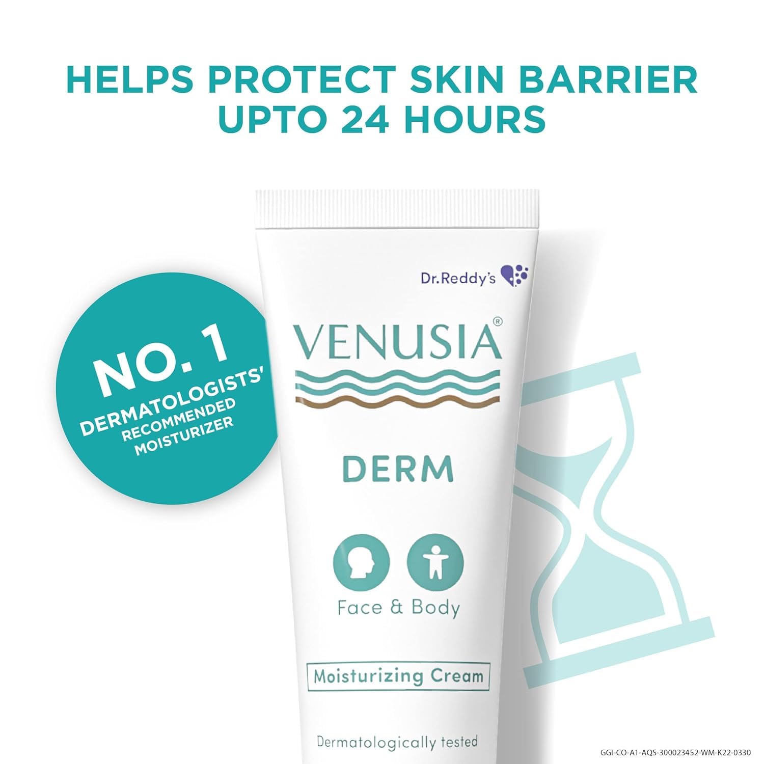 Venusia Derm Moisturizing Cream | Enriched with 4 natural butters, 4D Hyaluronic Acid & Polyglutamic Acid | Clinically Proven to hydrate & soften dry-skin conditions | For Face & Body |No.1 Dermatologist Recommended Brand | 75 g ( Pack of 3 )