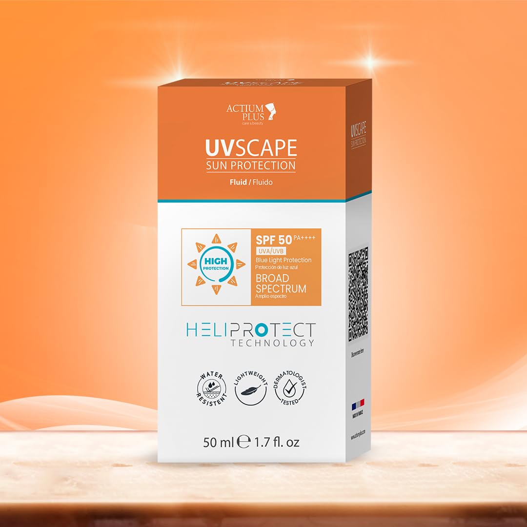 UVScape SPF 50 PA++++ Invisible Sunscreen Fluid | Ultra-Light Daily Sun Protection with Blue Light Shield, 24H Hydration & Soothing Formula | 50 ml