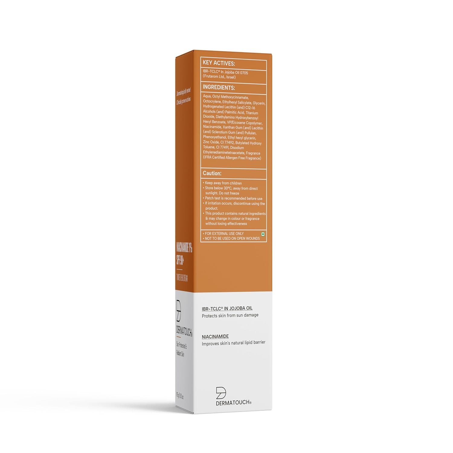 DERMATOUCH Niacinamide 1% SPF 90+ PA+++ Tinted BB Cream | For Sun Protected & Radiant Skin | UVA-UVB Protection | Suitable to All Skin Types | For both Men & Women