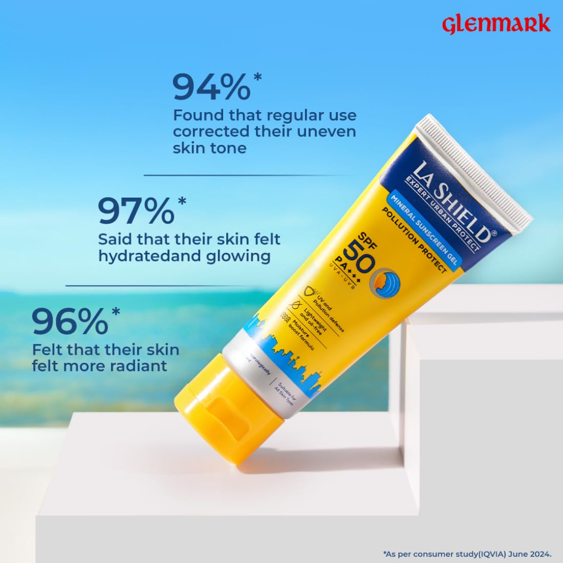 La Shield Expert Urban Protect Mineral Sports Sunscreen Gel SPF 50+ PA+++++ Mineral Sunscreen Gel | PA+++ | Lightweight & Oil free | Moisture boost formula | Water resistant| All Skin types |Dermatologist Tested | 50g