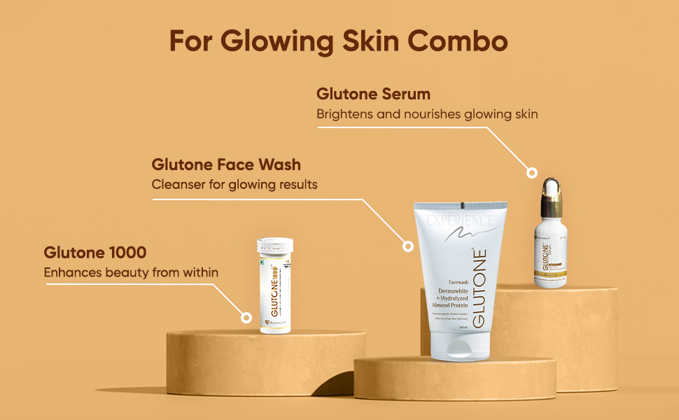 Glutone Face Wash| Glow & Radiance Face Wash| With Saxifrage, Papaya & Guava Extract| Enriched Hydrolyzed Almond Protein| Sugar-Based Formula| 100ml