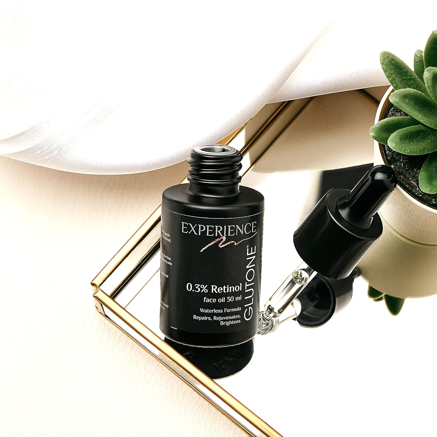 Glutone 0.3% Retinol Face Oil with Squalane forDull, Photoaged & Mature Skin | Reduces Fine Lines & Wrinkles | Repairs, Rejuvenates & Brightens |30 ml