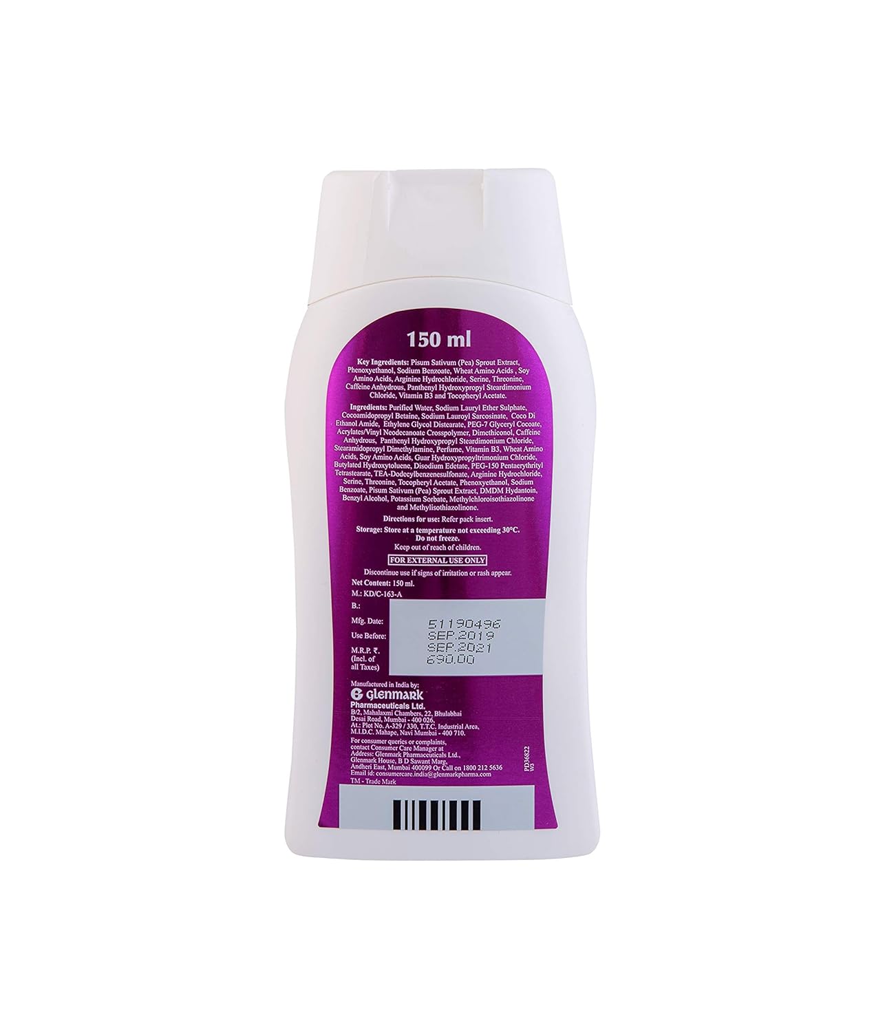 Bontress Hair Revitalising Shampoo 150 ml | Pea Sprout Extract | Hair Growth | Thicker Hair | Paraben Free | Dermatologist Tested