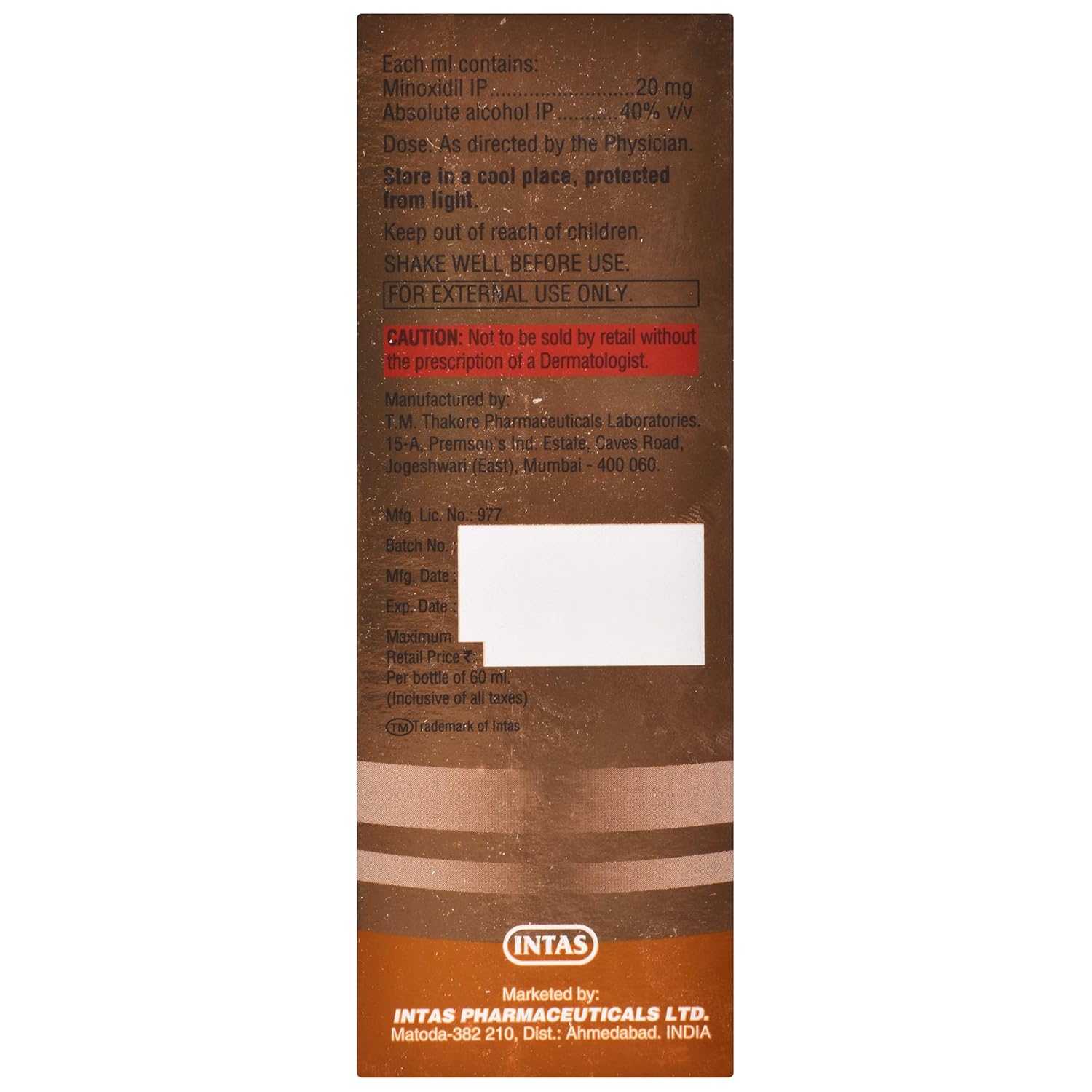 Morr 2% - Bottle of 60ml Solution with Minoxidil ( Pack of 2 )