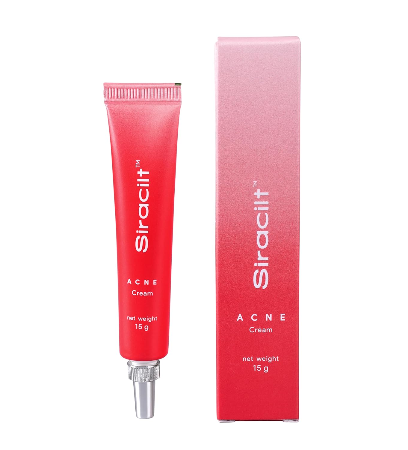 SIRACILT ACNE Cream with Azelaic Acid and Niacinamide, Anti-bacterial action, Reduces sebum levels & clogged pores, Gentle exfoliation of dead skin cells, Paraben & Sulphate Free - 15gm