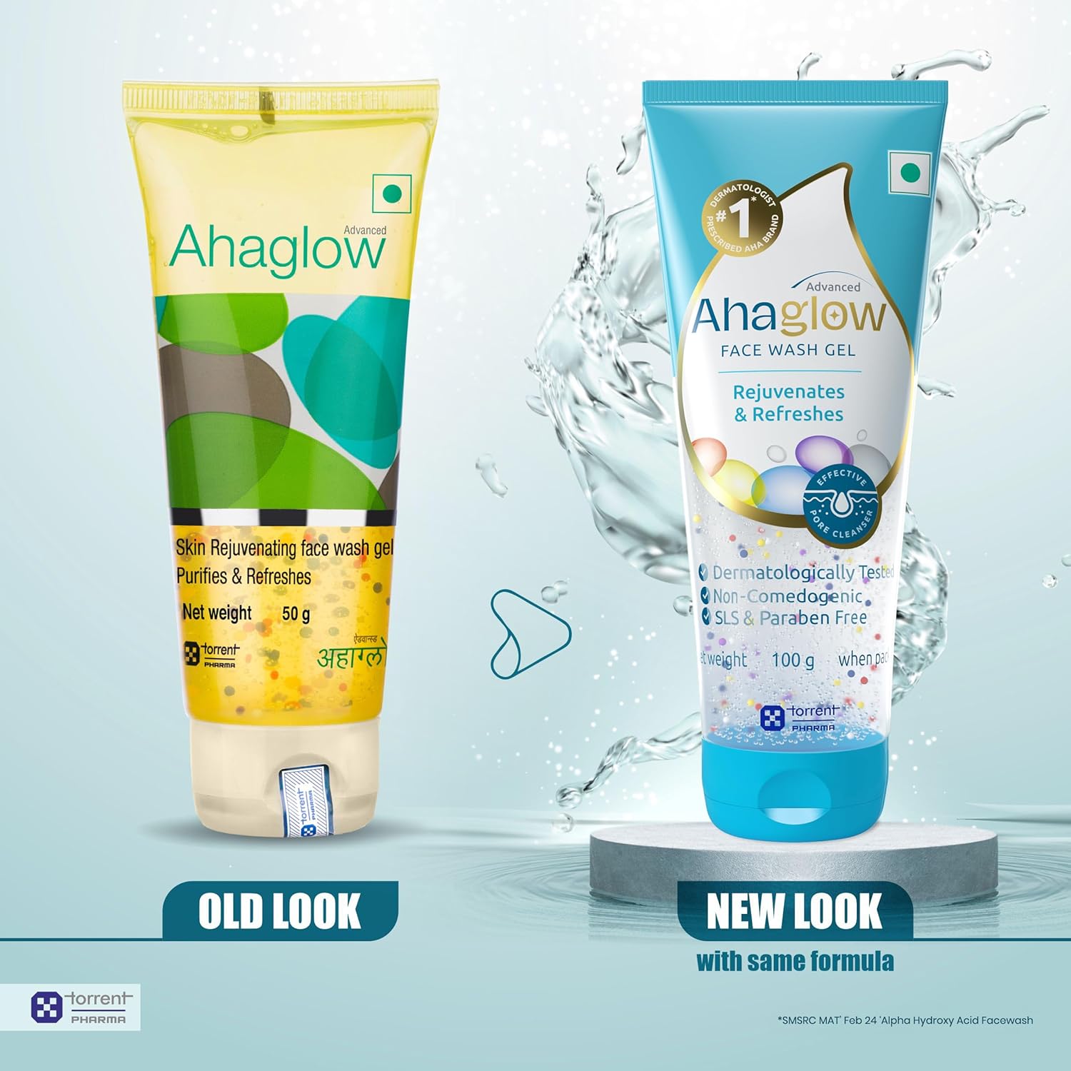 Ahaglow Advanced Face Wash Gel, Daily Gentle Cleansing Formula For Normal And Oily Skin
