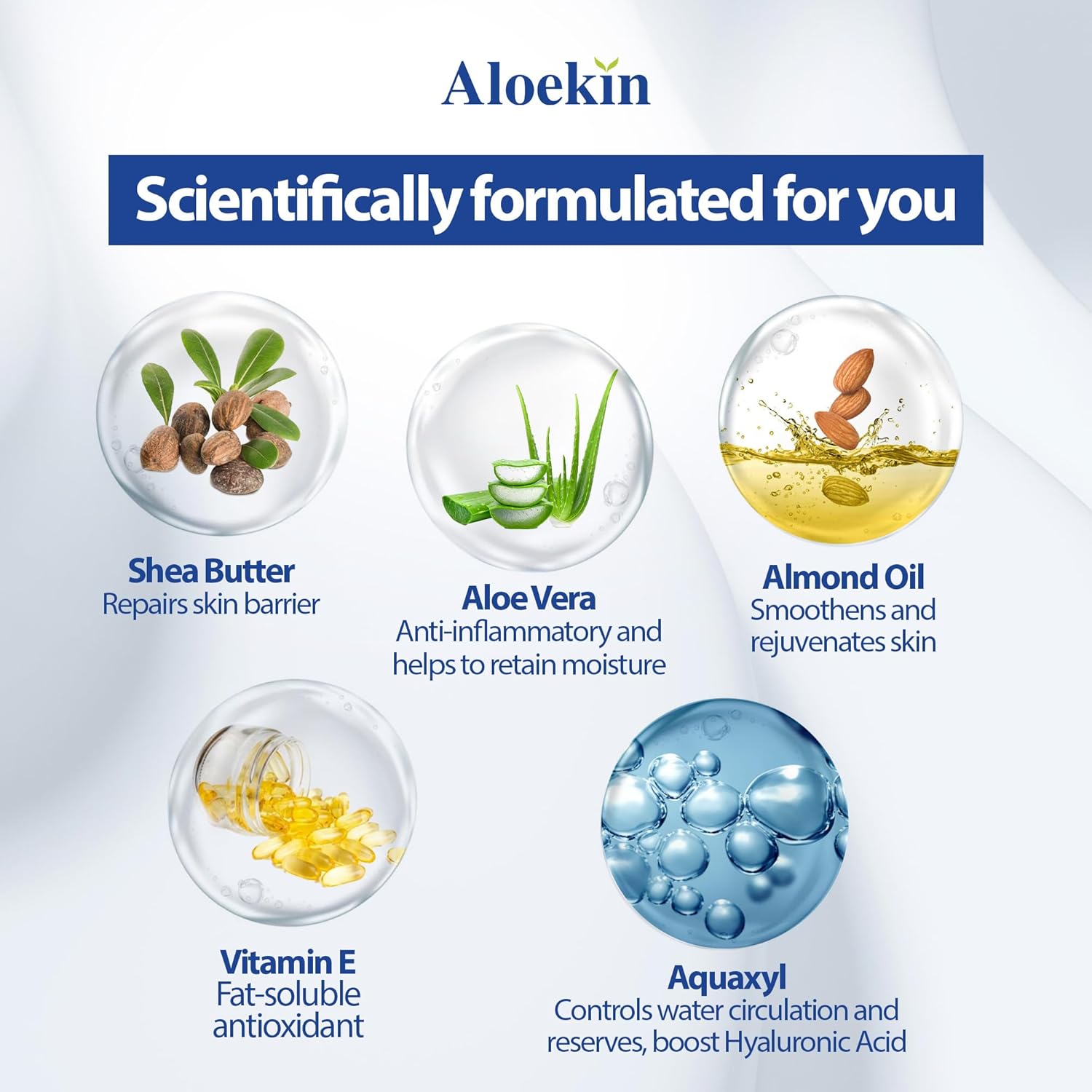 Aloekin Moisturizing Cream for Skin Moisturization, 50g( Pack of 2 )