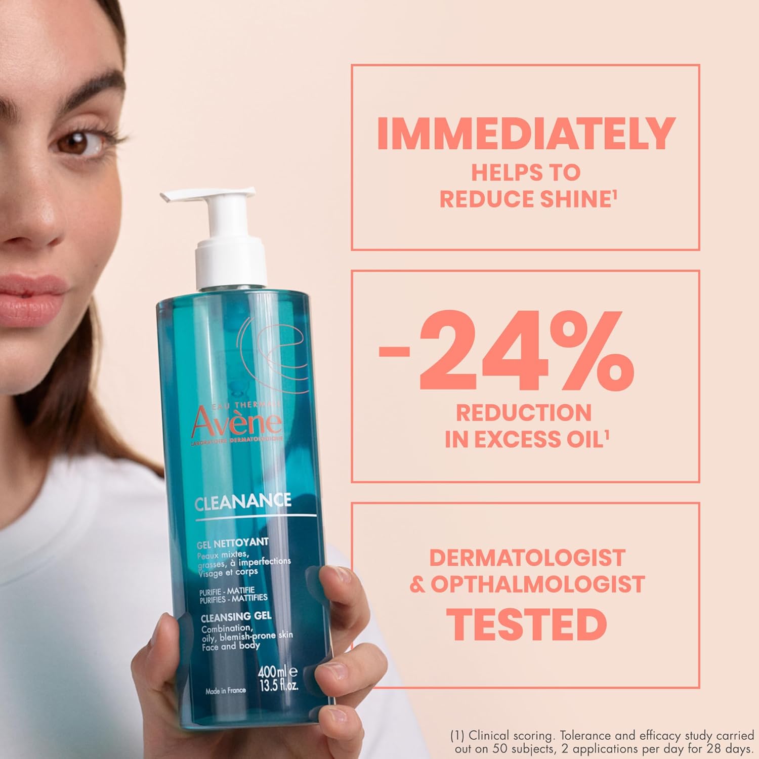 Avene Cleanance Cleansing Gel I Face wash for Oily, Acne, Sensitive, Blemish Prone Skin I Foaming Gel Gentle Skin Cleanser I Purifies and Mattifies Skin I Reduces blackheads and Sebum Production