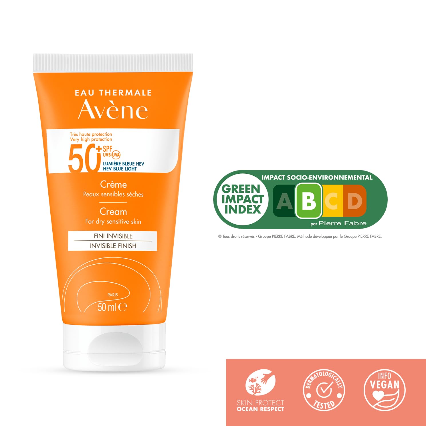 Avene Very High Protection SPF 50 + Sunscreen Cream, 50 ml
