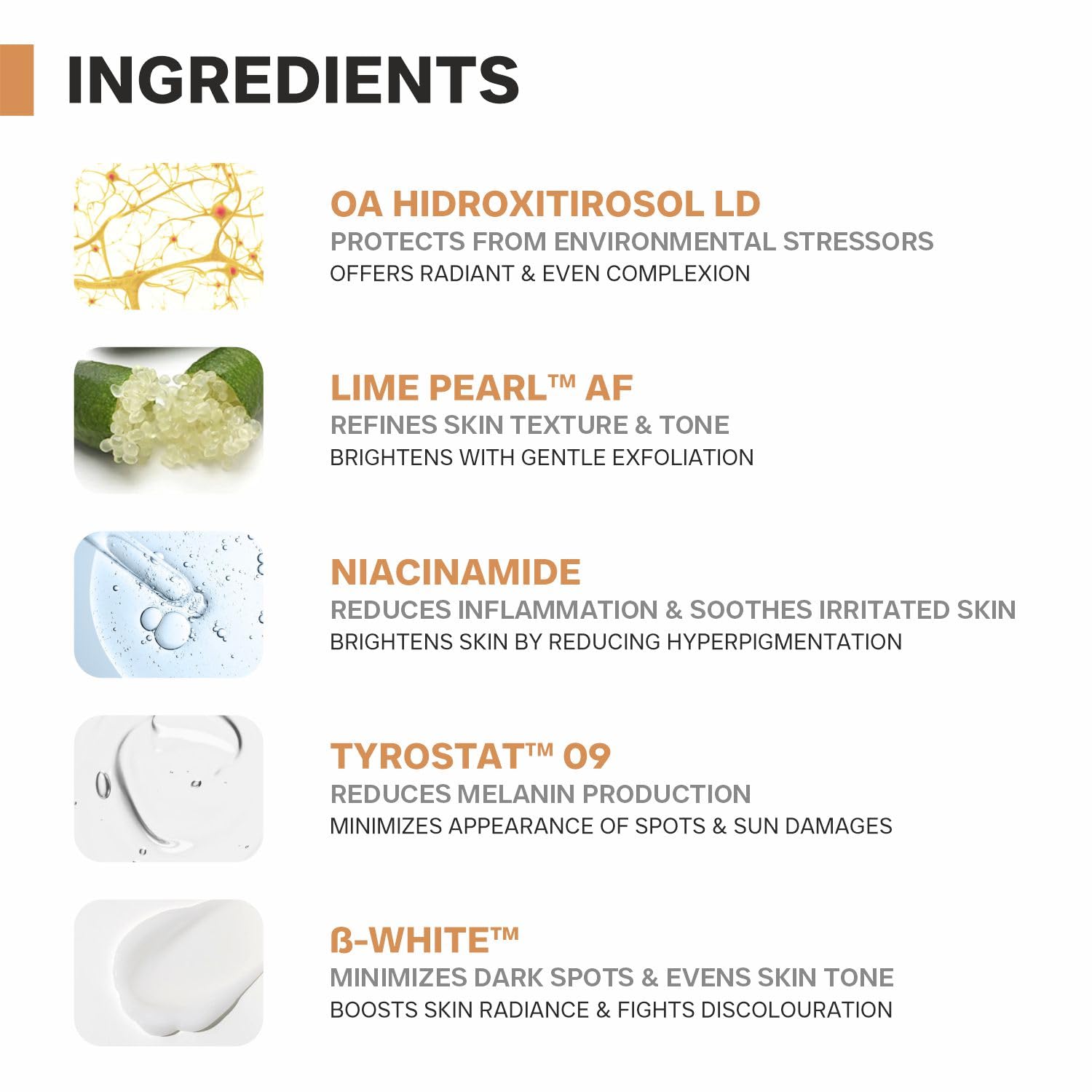 DERMATOUCH Bye Bye Pigmentation Cream | Anti Pigmentation Cream for Women/Men with Niacinamide, B-White, Lime Pearl, OA Hidroxitirosol LD & Tyrostat