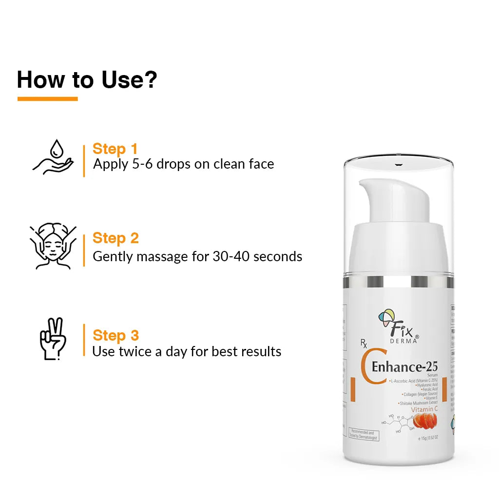 C Enhance-25 Serum, 15g | Purest Form of 25% Vitamin C for A Dewy Glow