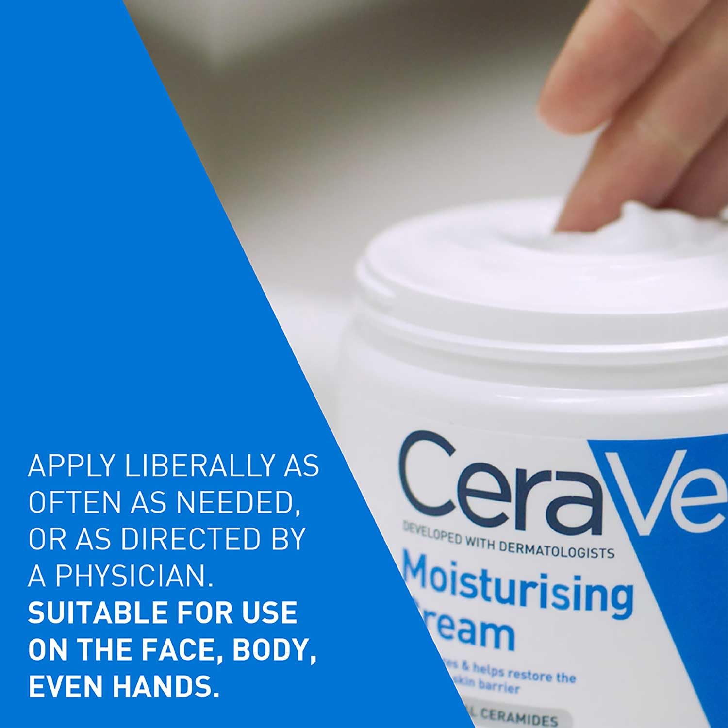 CeraVe Moisturizing Cream For Dry To Very Dry Skin - Formulated with 3 Essential Ceramides And Hyaluronic Acid | Non-Comedogenic Moisturizer For Face and Body
