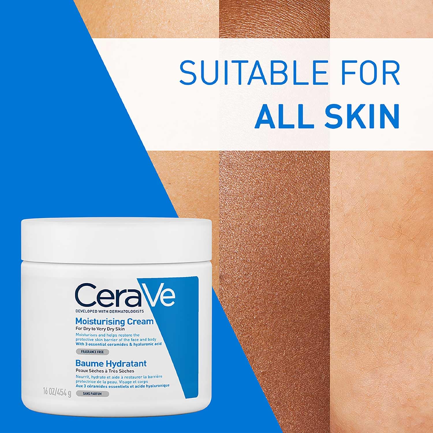 CeraVe Moisturizing Cream For Dry To Very Dry Skin - Formulated with 3 Essential Ceramides And Hyaluronic Acid | Non-Comedogenic Moisturizer For Face and Body
