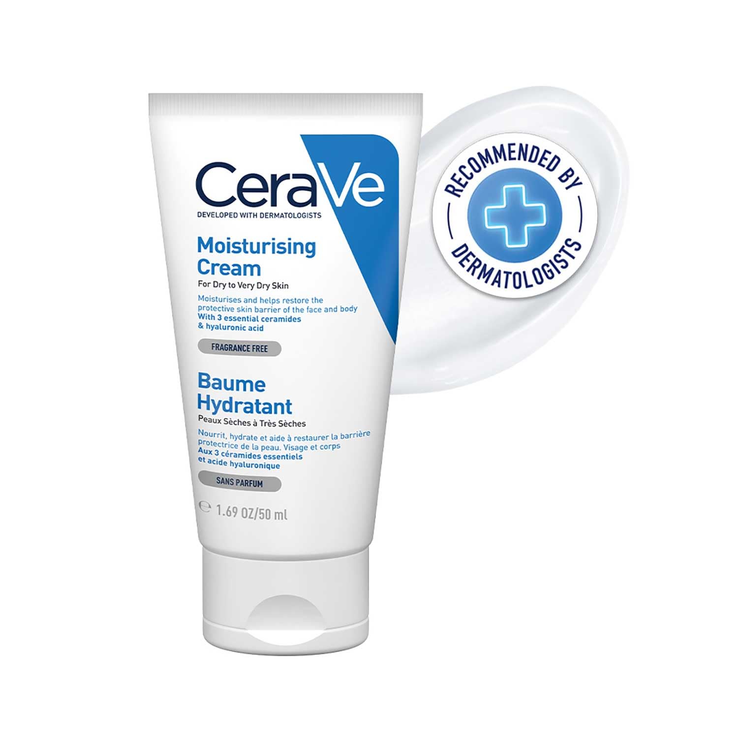 CeraVe Moisturizing Cream For Dry To Very Dry Skin - Formulated with 3 Essential Ceramides And Hyaluronic Acid | Non-Comedogenic Moisturizer For Face and Body