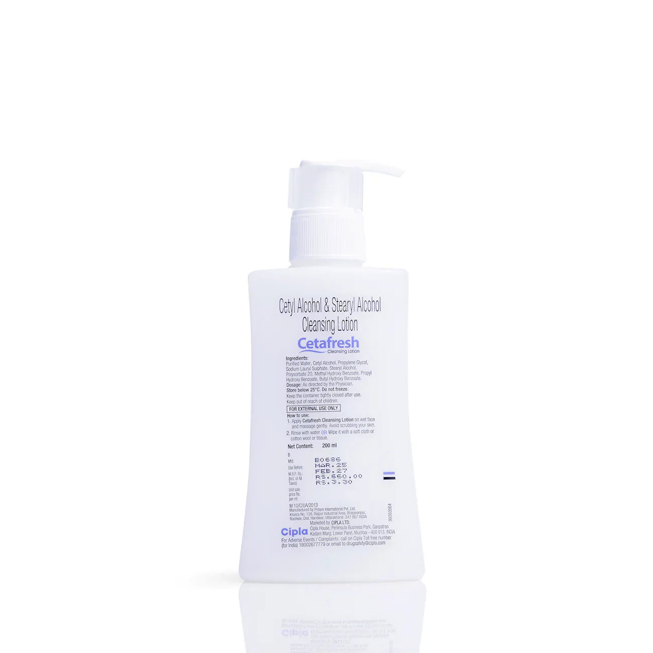 Cetafresh Cleansing Lotion | pH Balanced | Fragrance Free | For Men & Women | Oily to Normal Skin | 200ml