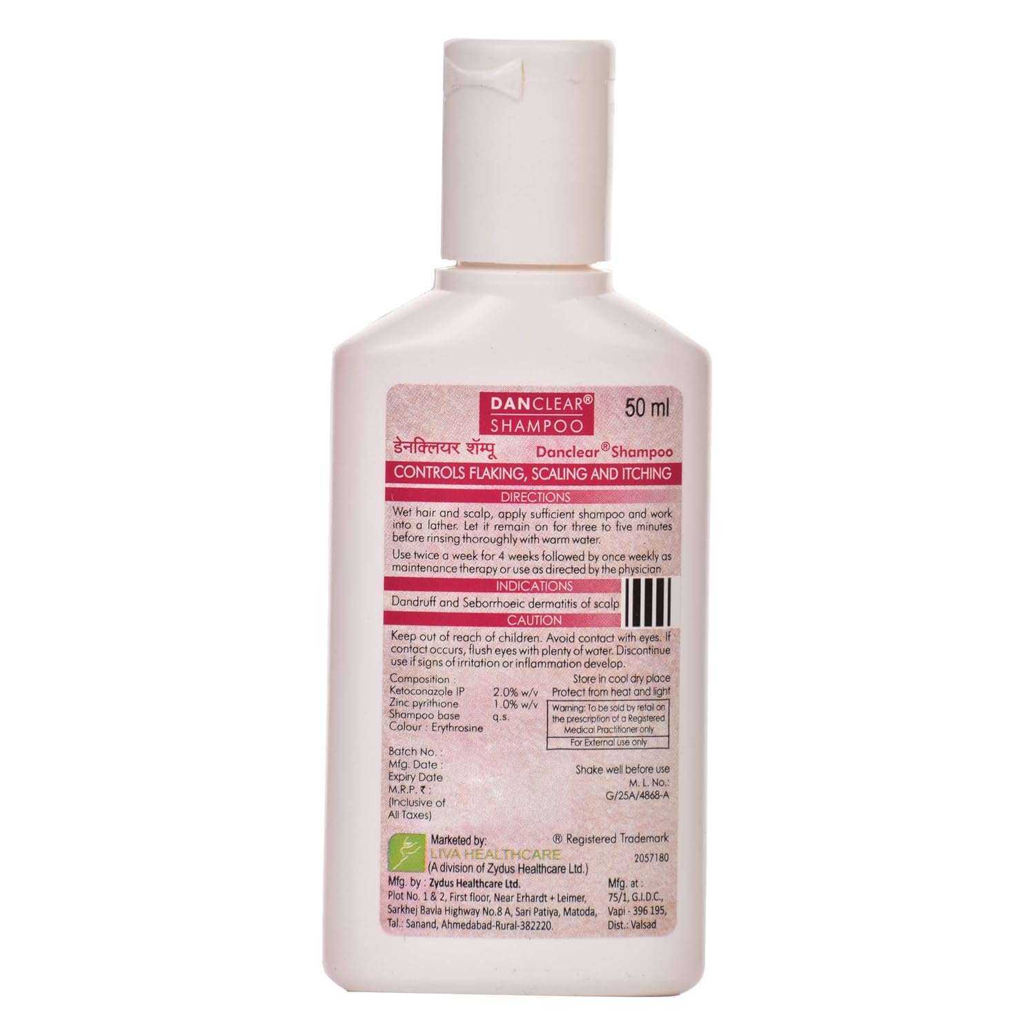 Danclear Shampoo with Ketoconazole and Zinc Pyrithione