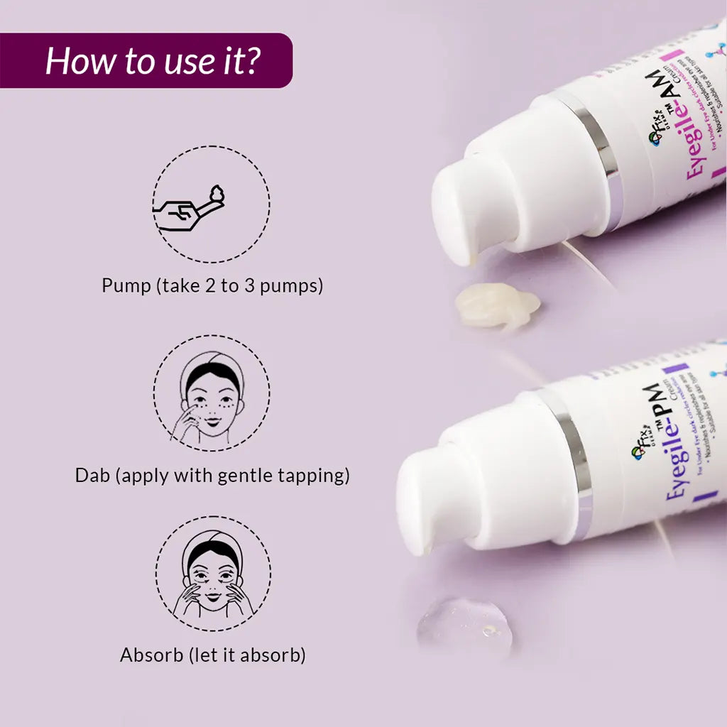 Eyegile AM & PM Cream, 30 g for Under Eye Treatment