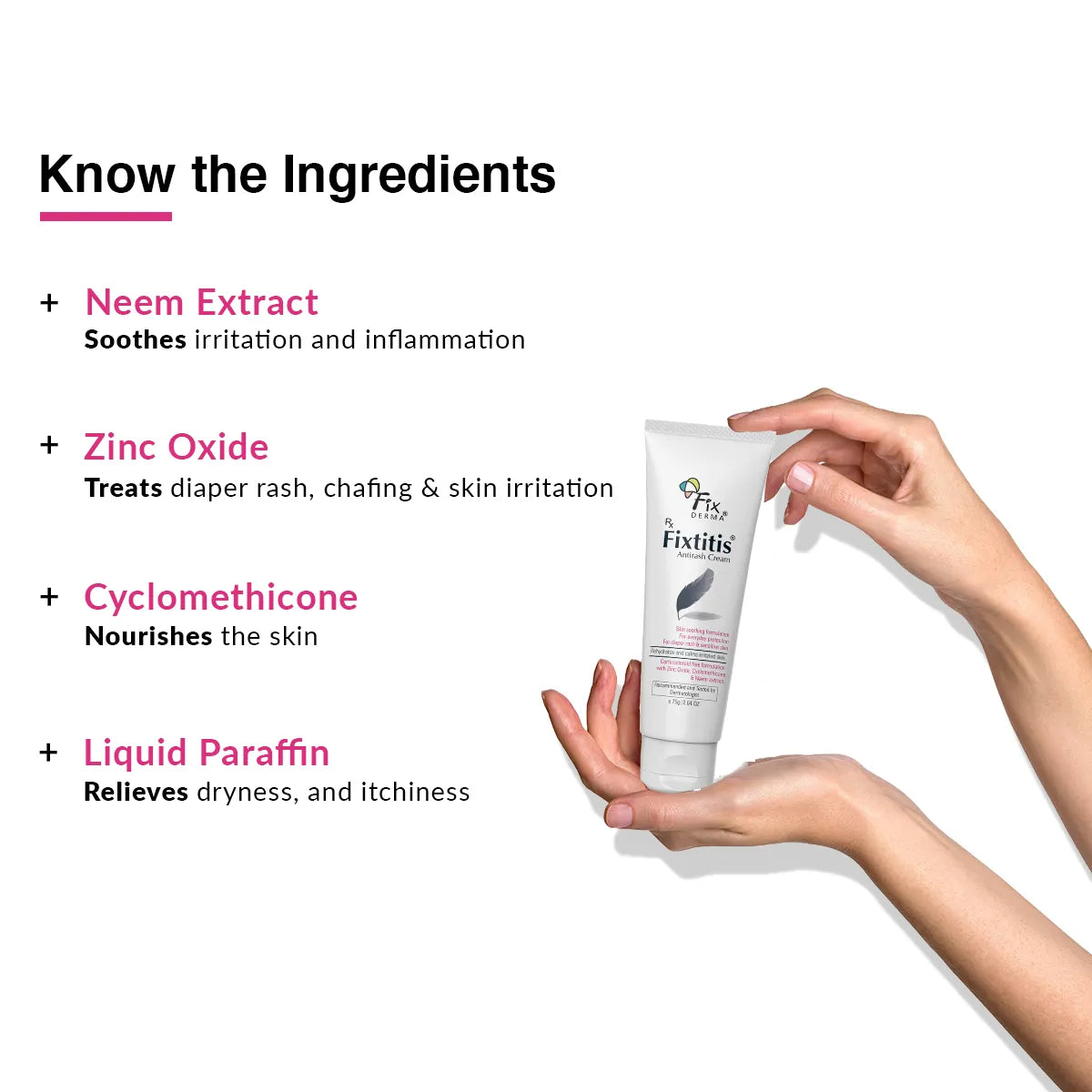 Fixtitis Anti Rash Cream, 75g | Natural Skin-Soothing Cream to Heal and Calm Rashes