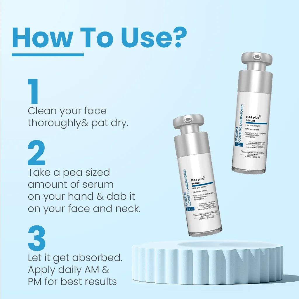 FCL HA4 Plus Serum – Hydrating Face Serum for Fine Lines & Wrinkles Reduction