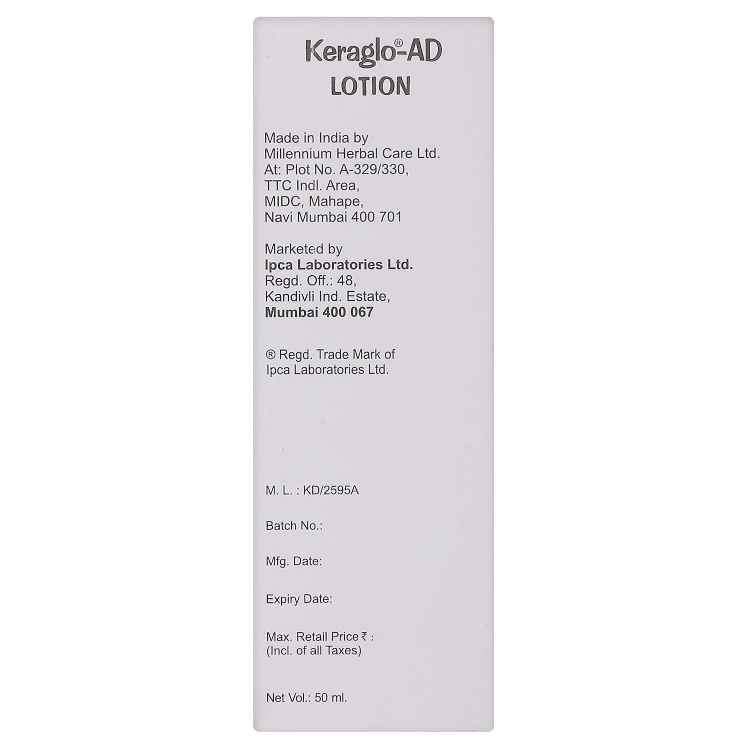 Keraglo-AD Lotion, 50ml Lotion with Ketoconazole