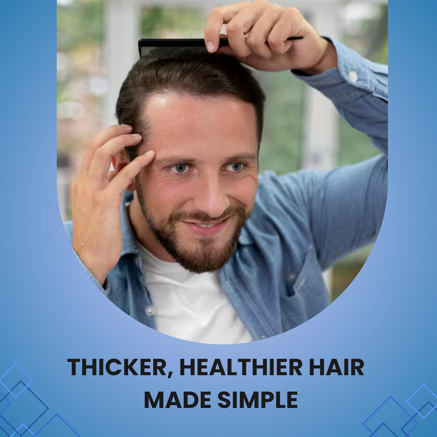 Keraglo Men Hair Growth Tablets, 30 Teblets – Revolutionary Gender Based Formulae – Nourishes Scalp, Supports Hair Follicles & Strengthens Strands – Hair Supplements
