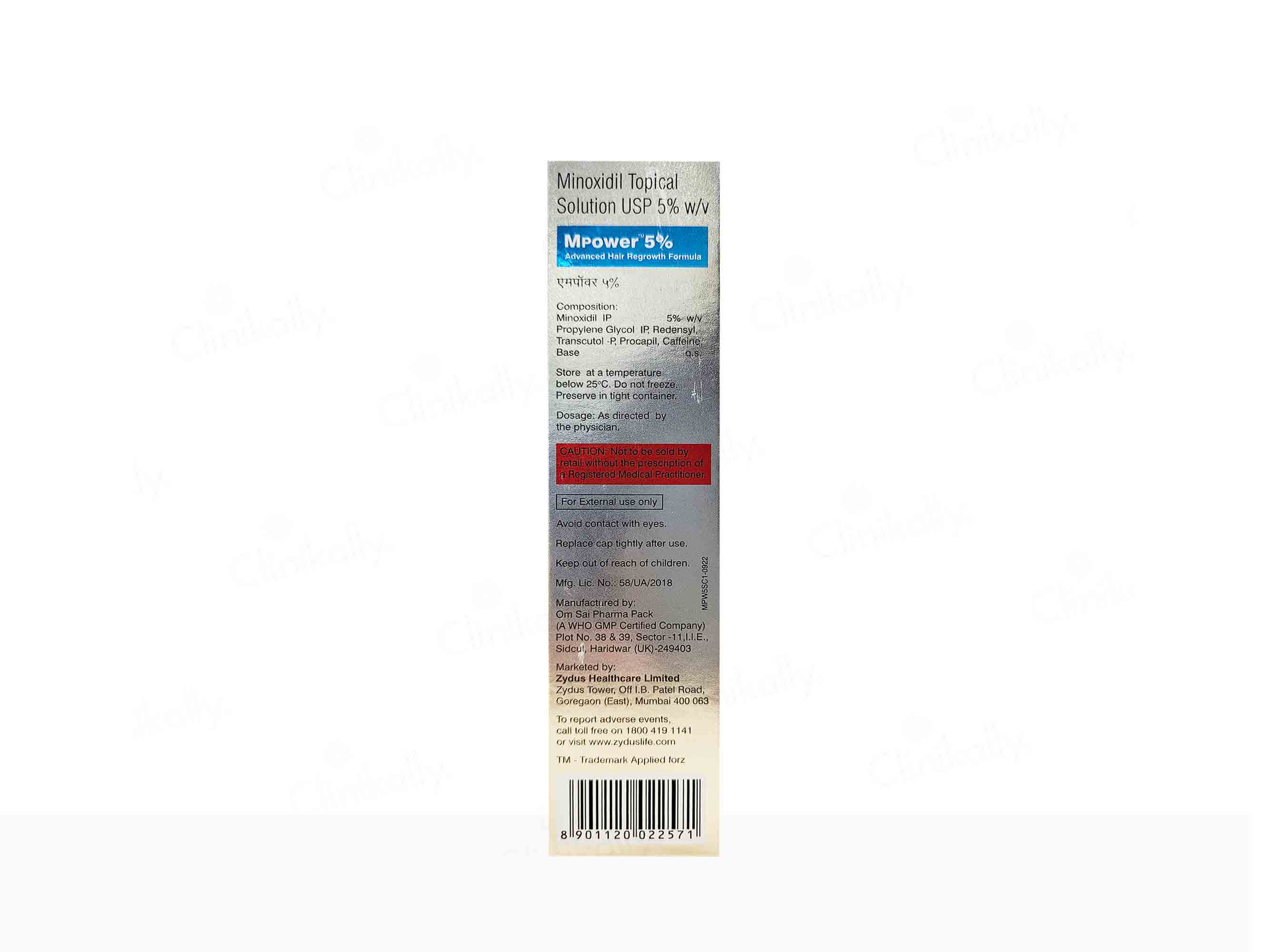 MPower 5% Topical Solution for Hair, 60ml