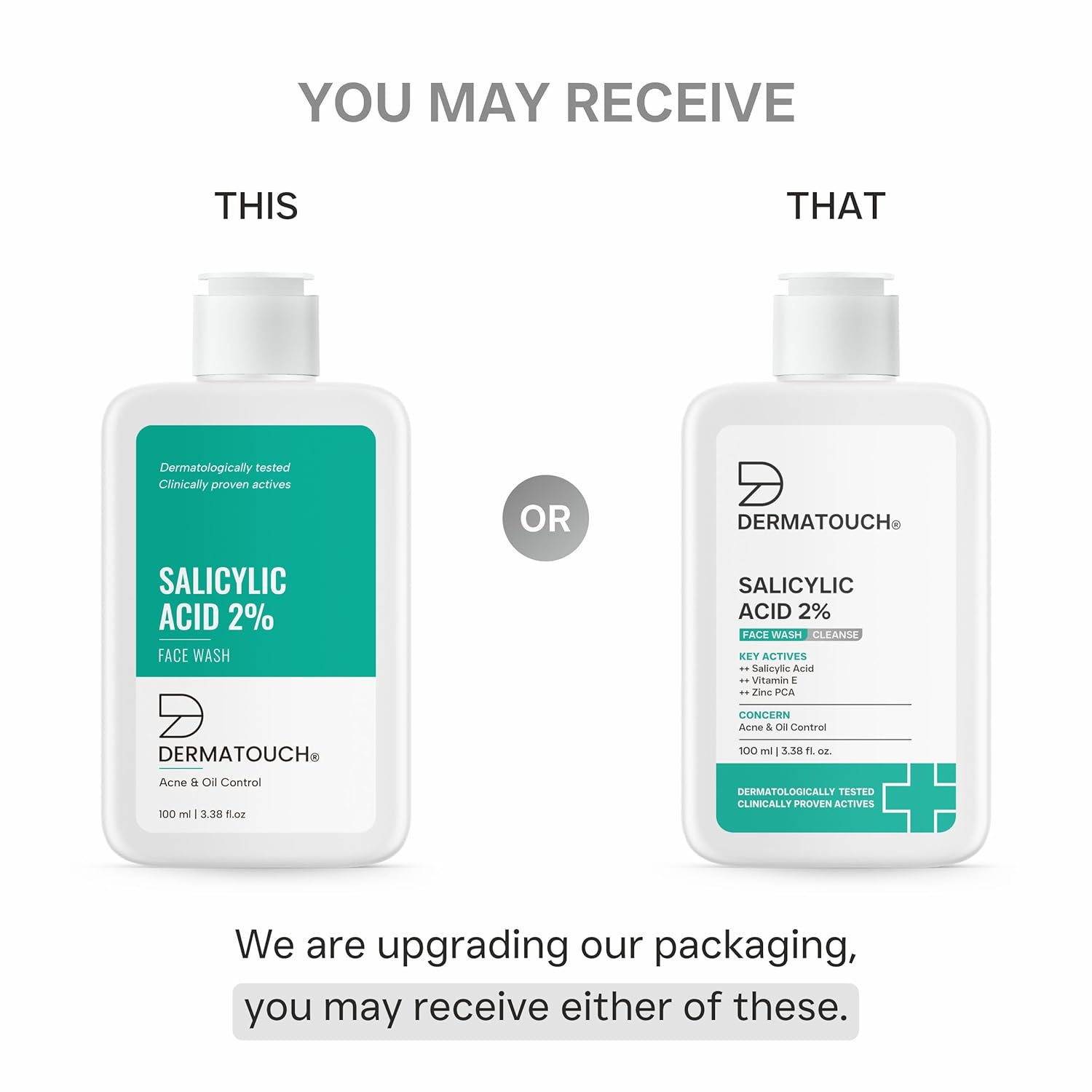 DERMATOUCH Salicylic Acid 2% Face Wash | For Acne & Oil Control | Suitable to All Skin Types | For both Men & Women