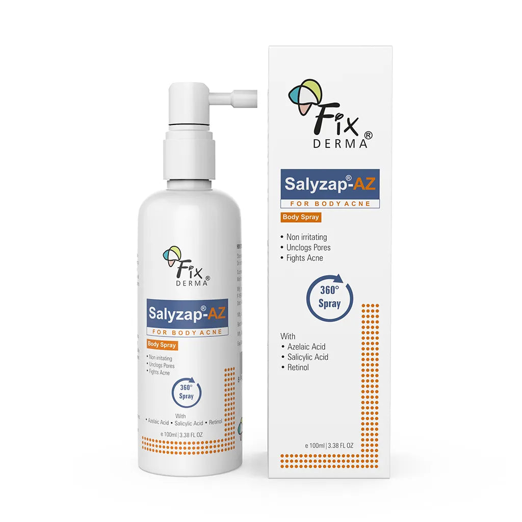 Salyzap-AZ Body Spray, 100 ml | An Innovative 360° Spray for Back & Body Acne
