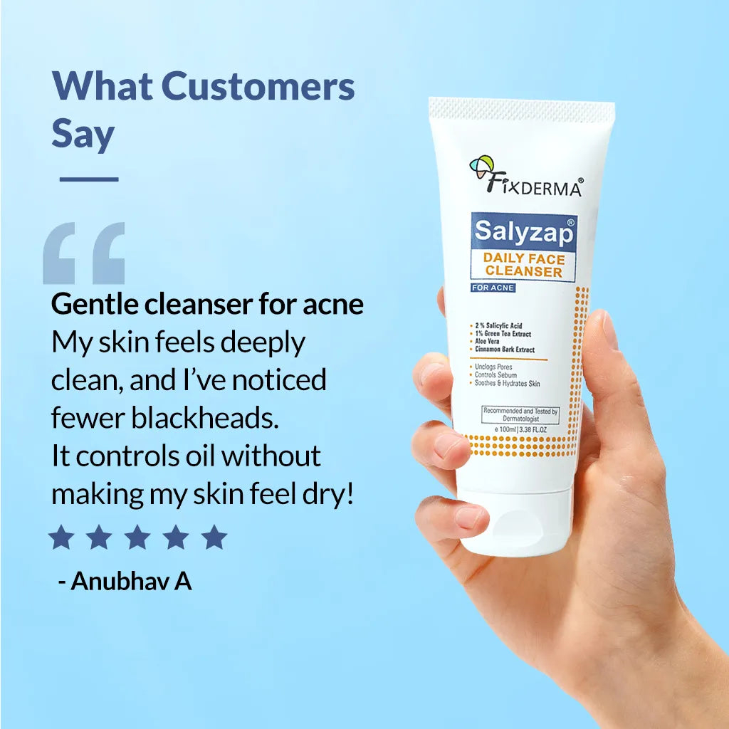 Salyzap Daily Face Cleanser | Non-Drying Cleansing Formula for Clear, Acne-Free Skin