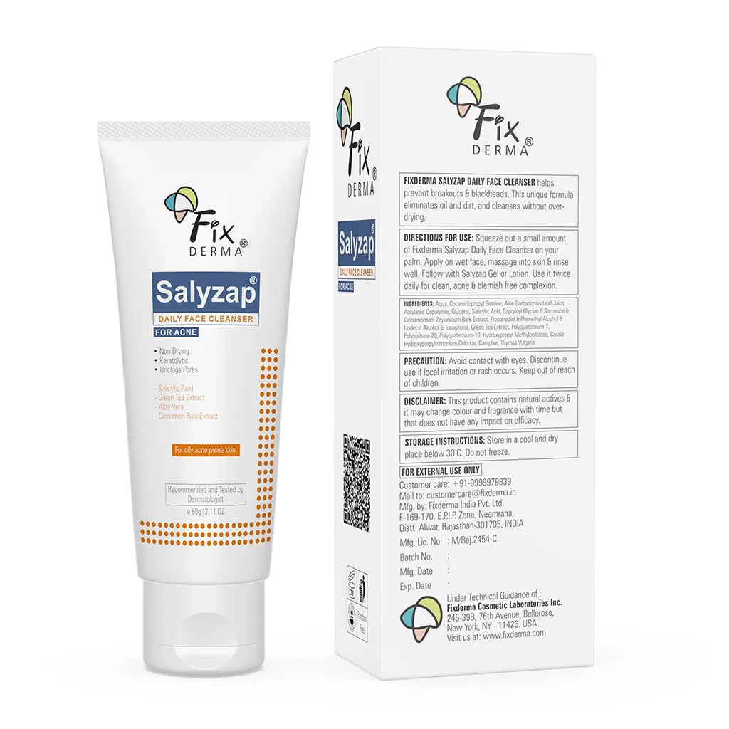 Salyzap Daily Face Cleanser | Non-Drying Cleansing Formula for Clear, Acne-Free Skin