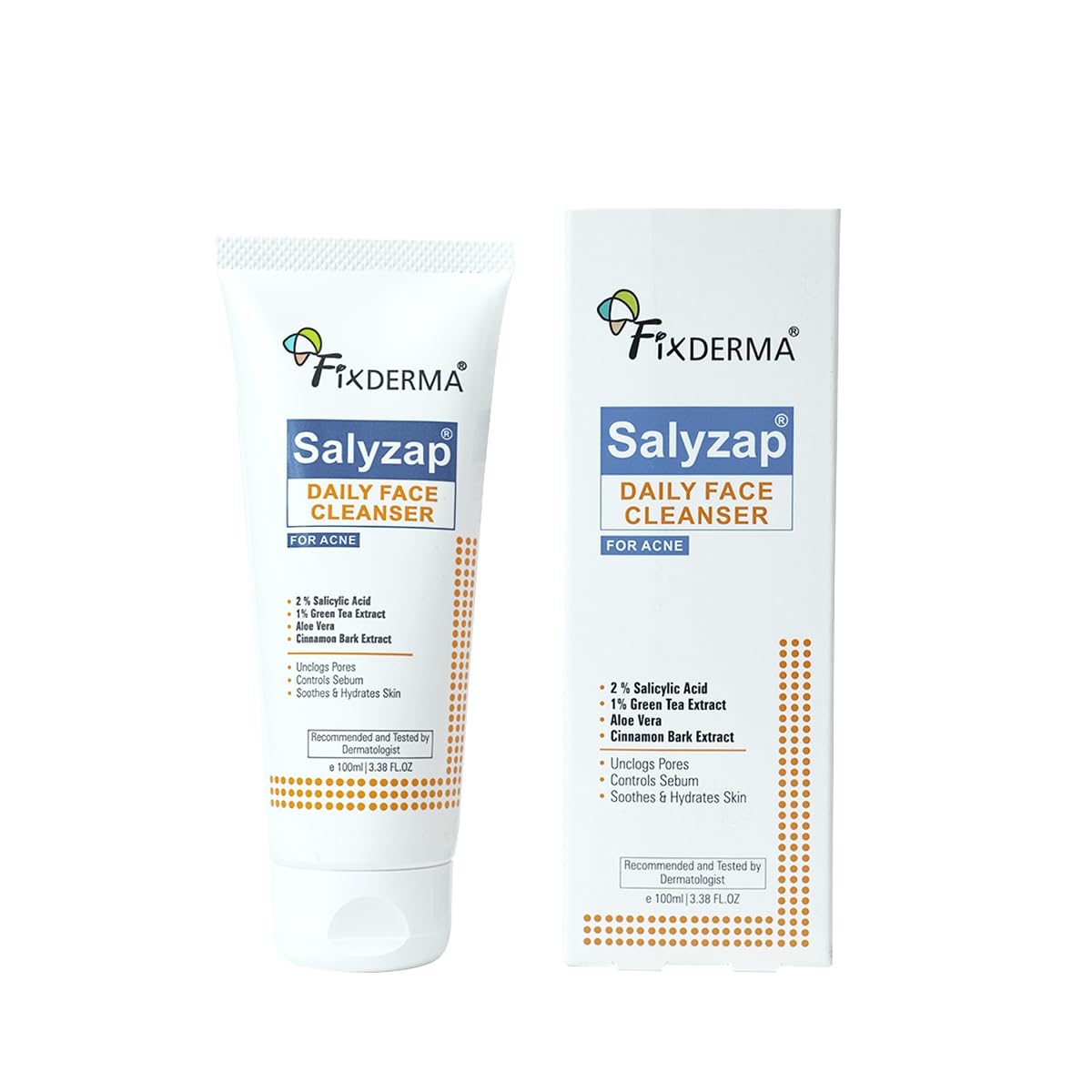 Salyzap Daily Face Cleanser | Non-Drying Cleansing Formula for Clear, Acne-Free Skin