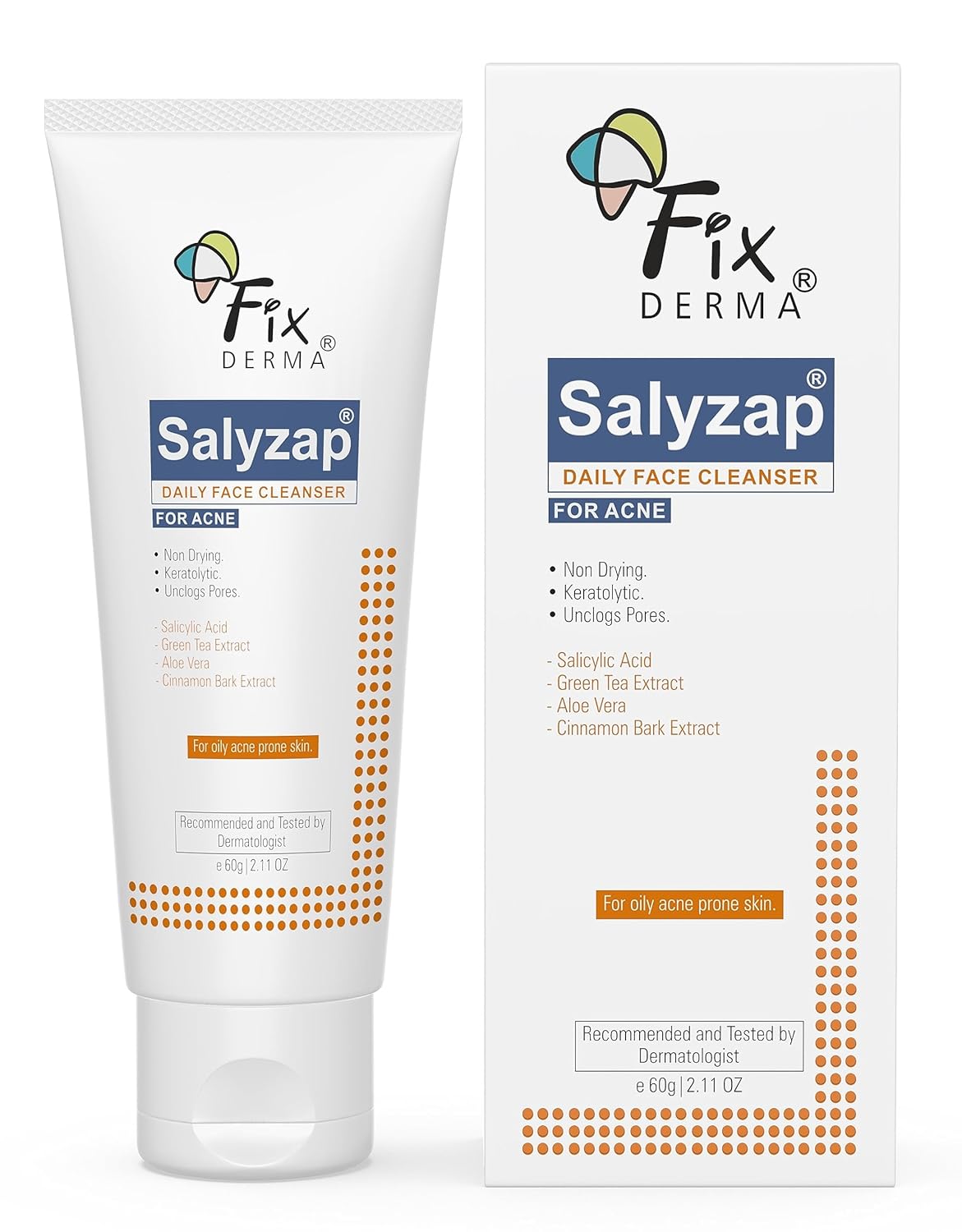 Salyzap Daily Face Cleanser | Non-Drying Cleansing Formula for Clear, Acne-Free Skin