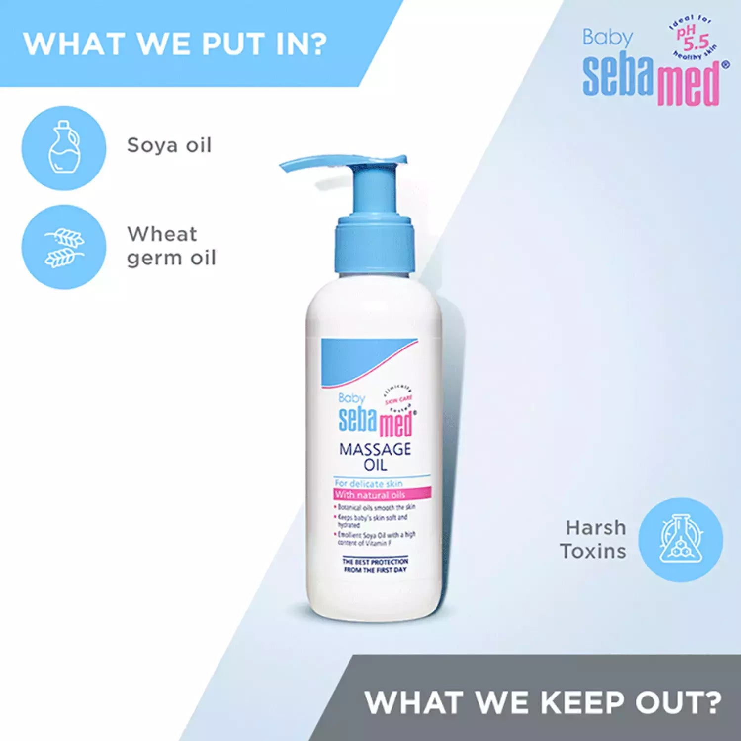 Sebamed Baby Massage Oil- 150 ml| With Soya Oil|Non- greasy|Ideal for newborn