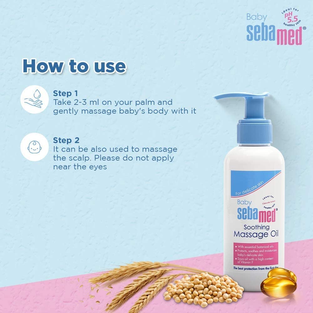 Sebamed Baby Massage Oil- 150 ml| With Soya Oil|Non- greasy|Ideal for newborn