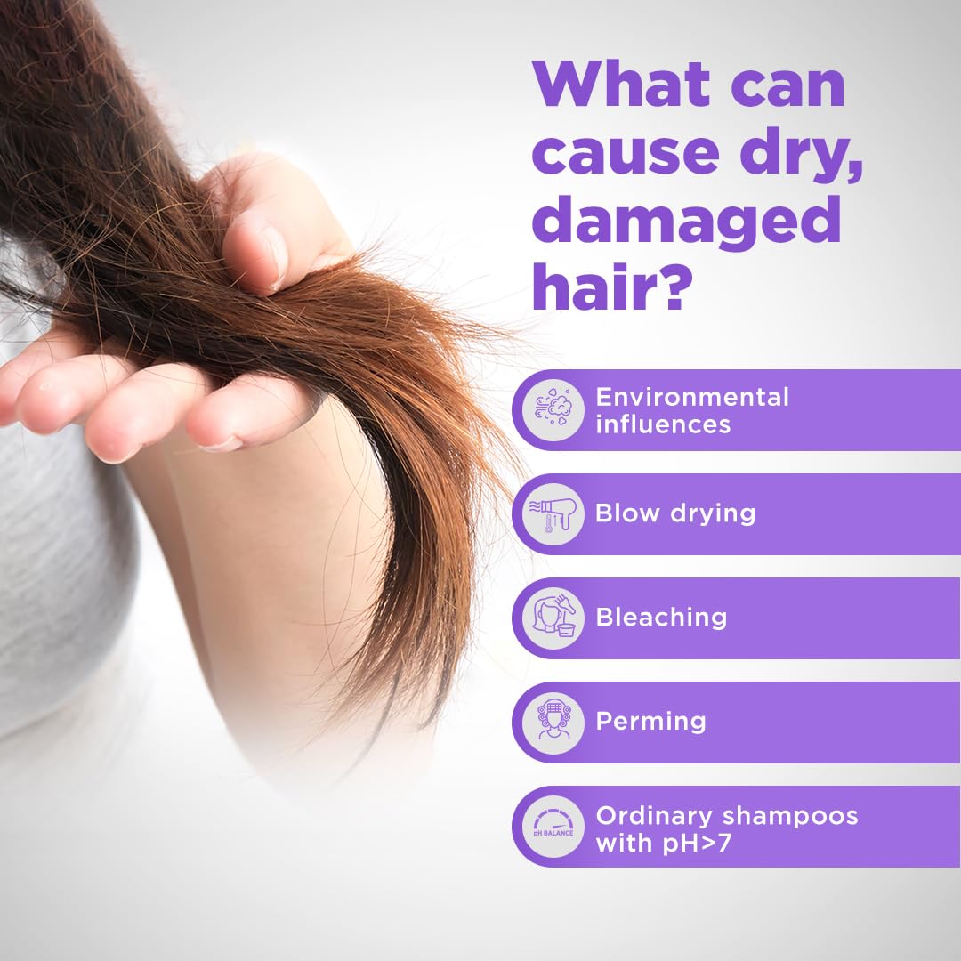 Sebamed Hair Repair Shampoo | pH5.5 I 47% less hair-dryness confirmed | Plant protein moisturises dry, damaged hair & scalp | Dermatologically & clinically tested | SLS & parabens free | 200 ml