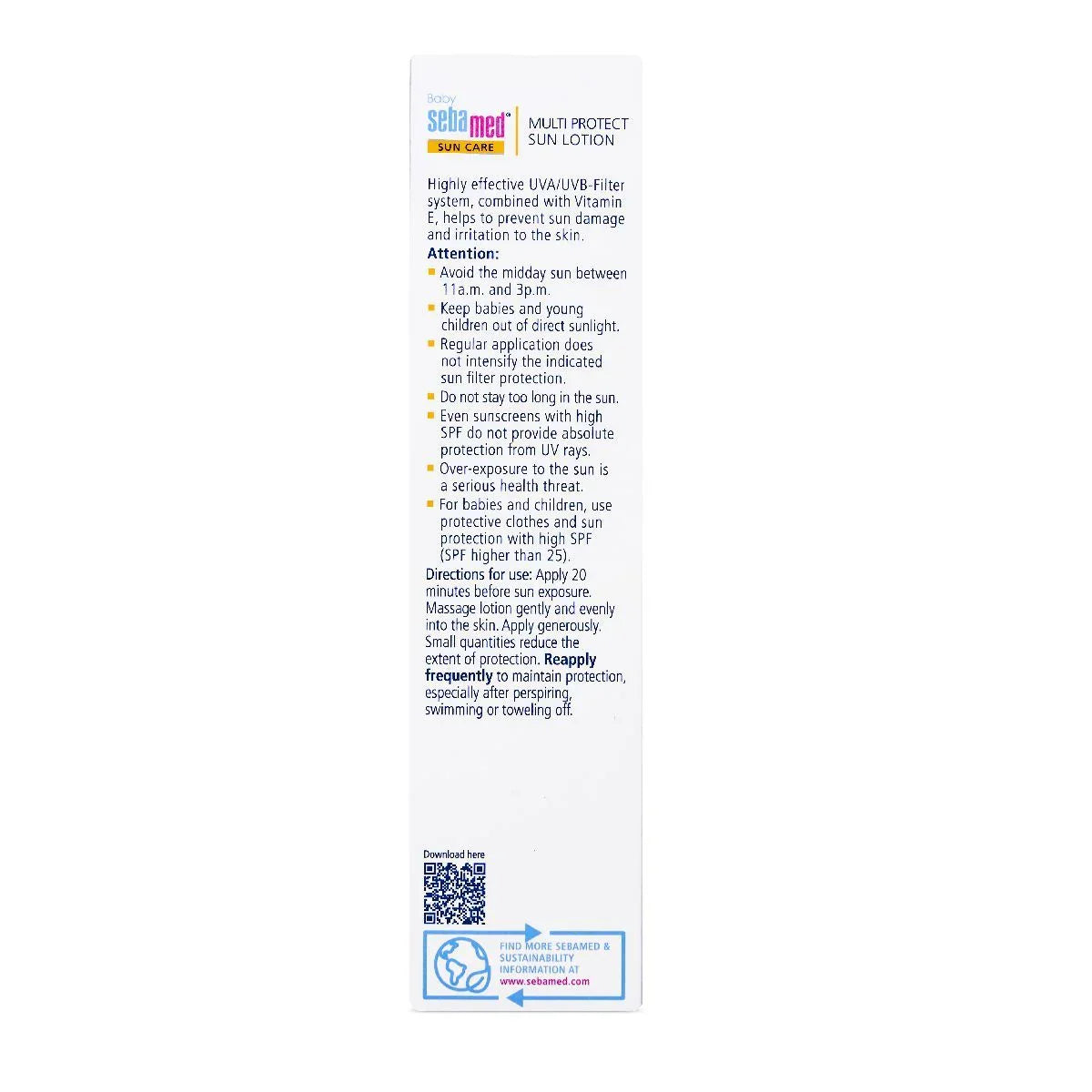 Sebamed Baby Sun Lotion|pH 5.5|Triple Protection from UV rays|Water & Sweat resistant|200 ml