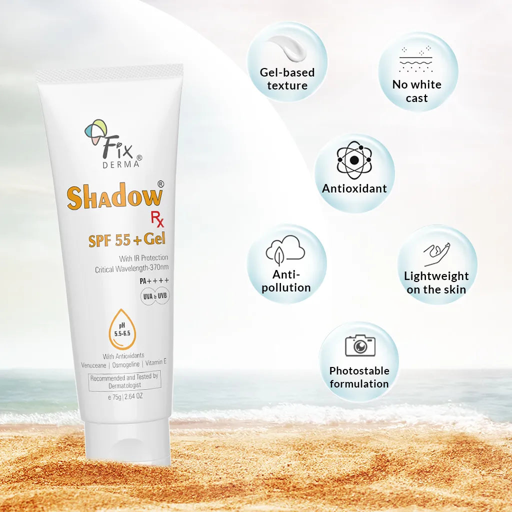 Shadow Rx SPF 55+ Gel, 75g | Lightweight SPF 55+ protection for oily & acne-prone skin