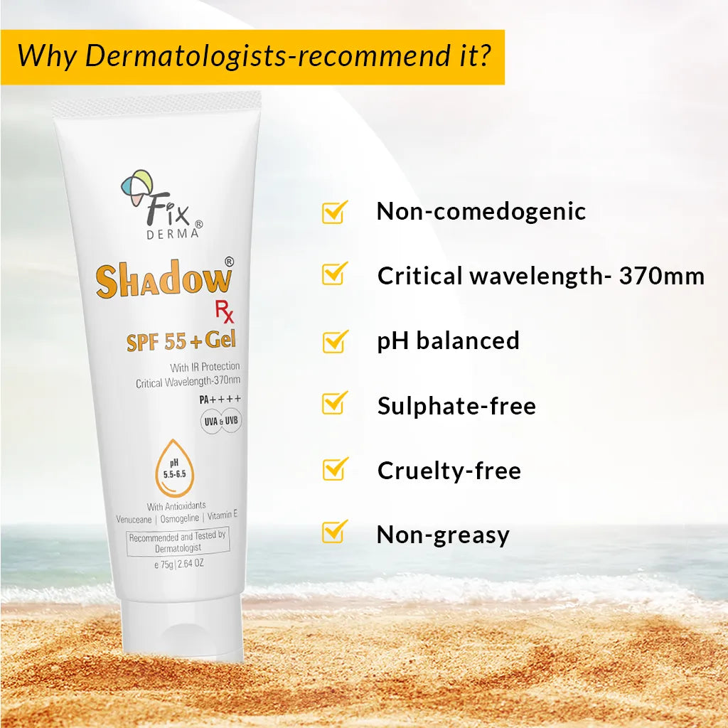 Shadow Rx SPF 55+ Gel, 75g | Lightweight SPF 55+ protection for oily & acne-prone skin