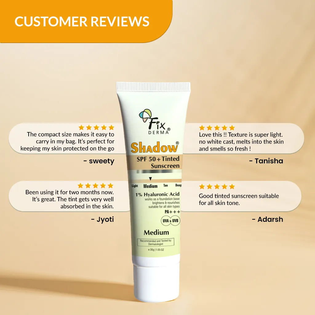 Shadow Tinted Sunscreen, 30g  For Face SPF 50 PA+++