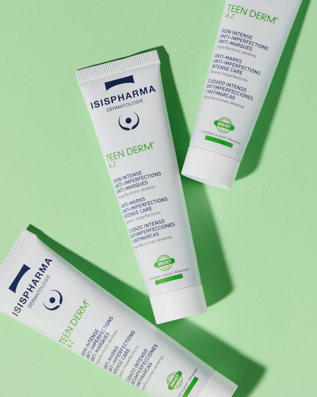 Isispharma Teen Derm A.Z. - Triple Action Anti-Imperfections, Anti-Markings, Ultra Soothing, Combination Skin to Oily Skin - With 15% Azelaic Acid, 30 ml