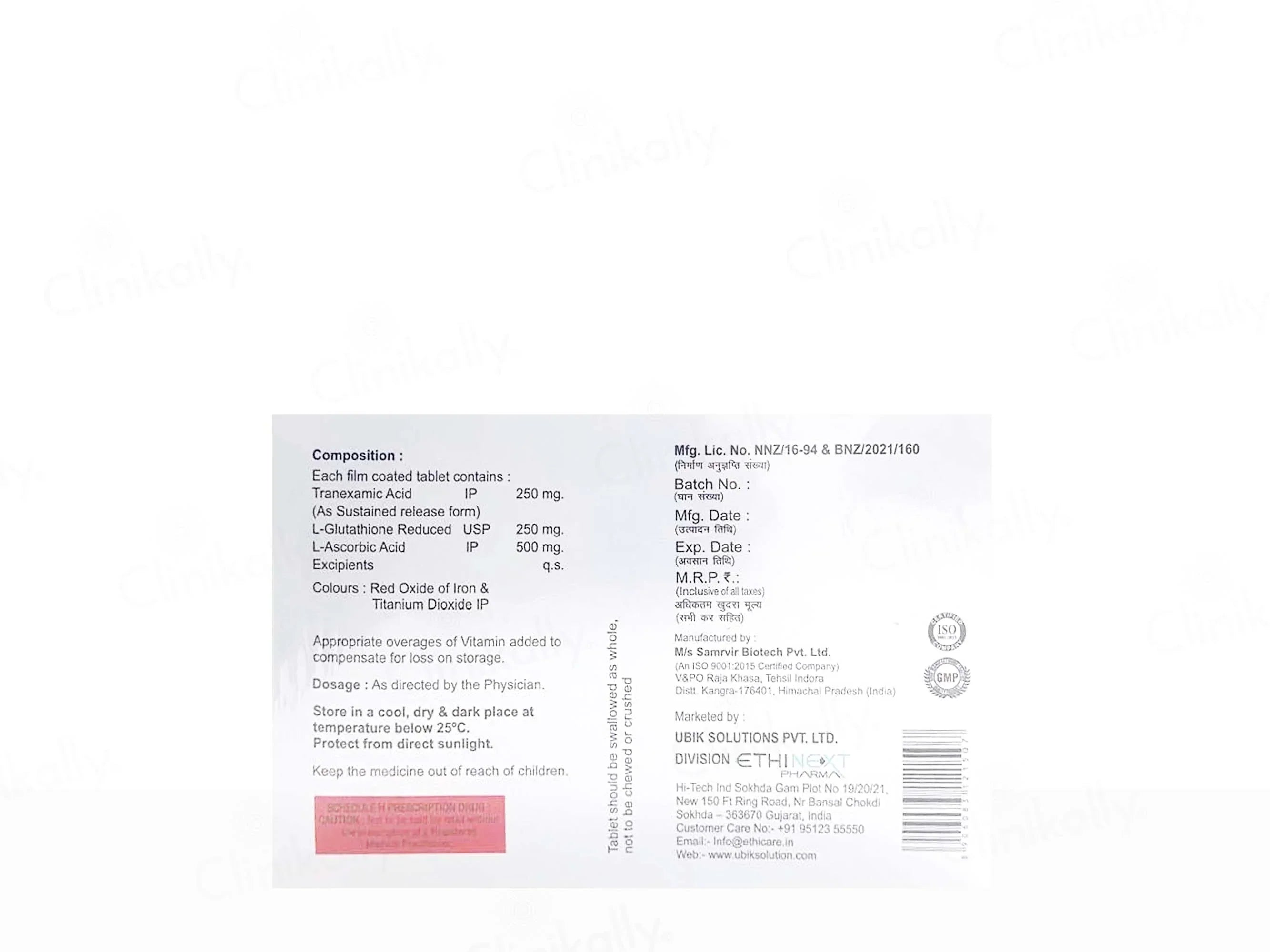 Triolite Forte Tablet 30's Tablets (3 x 10 Tablets) - Skiynse Dermatologique