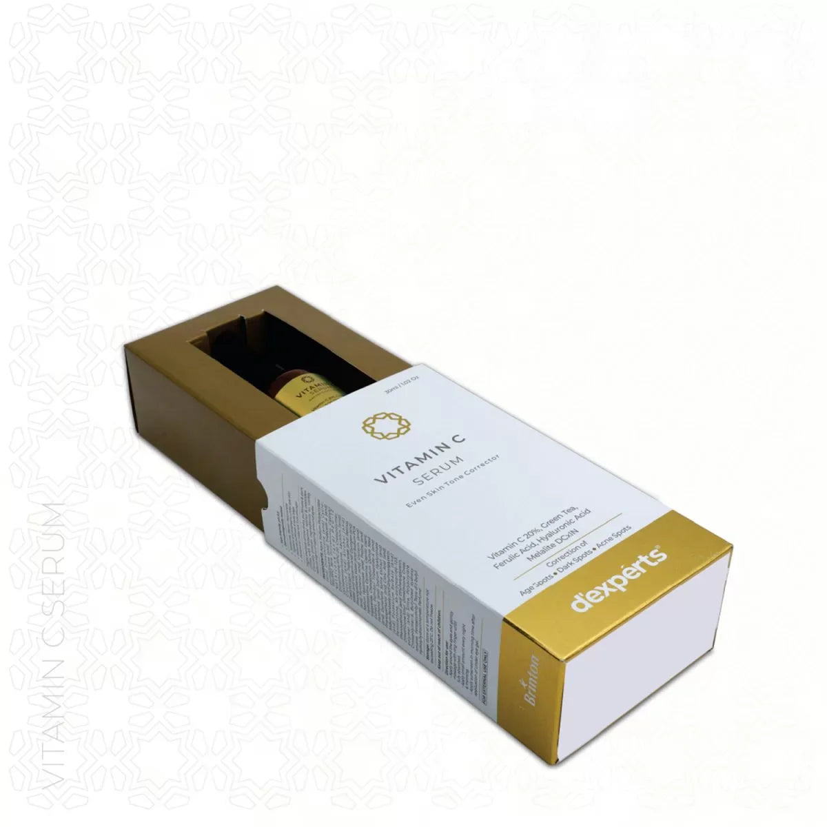 d'experts Vitamin C Serum with Green Tea, Ferulic Acid, Hyaluronic Acid | Correction of Age Spots, Dark Spots & Acne Spots | Reduces Fine Lines & Wrinkles | For All Skin Types 30ml