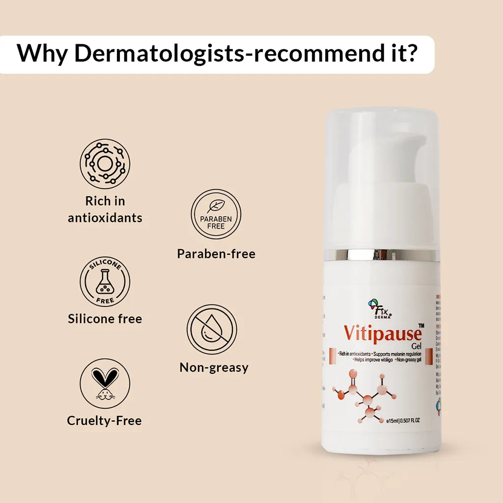 Vitipause Gel, 15 ml | A pigment-regulating formula to improve Vitiligo concerns