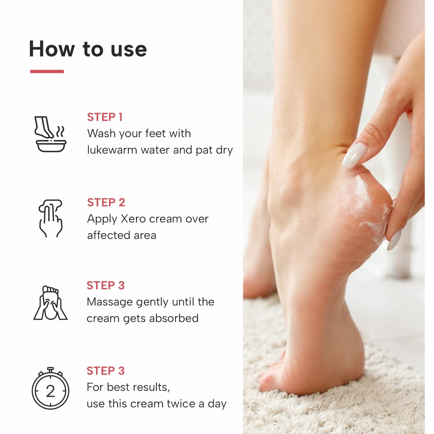 DERMATOUCH Xero Cream | Specially for Dry & Cracked Feet | Soothes & Moisturizes |For Corns & Calluses| For both Men & Women ( Pack of 2 )